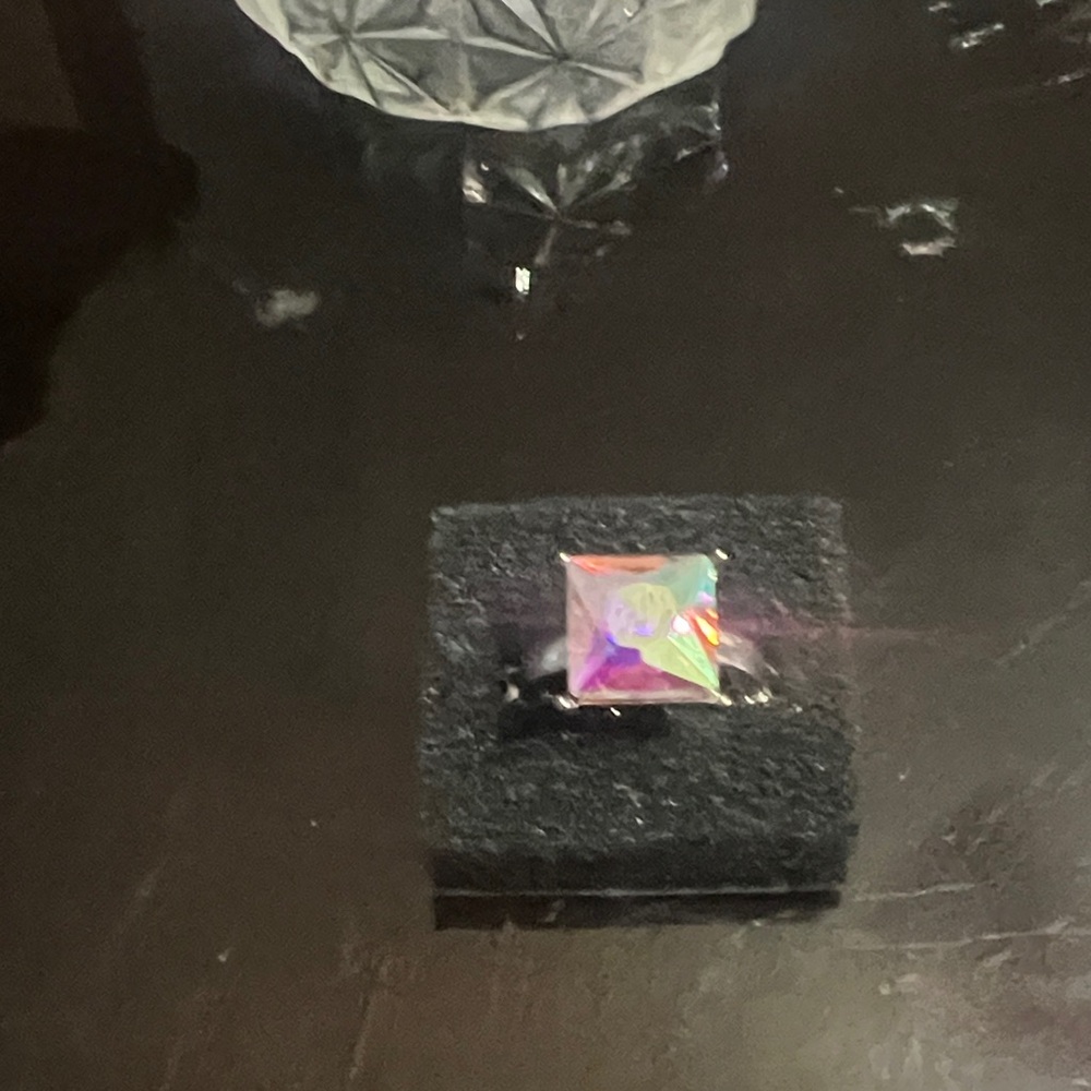 Paparazzi Silver Iridescent Square Ring